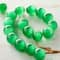 Emerald Green Cat Eye Glass Round Beads, 10mm by Bead Landing™